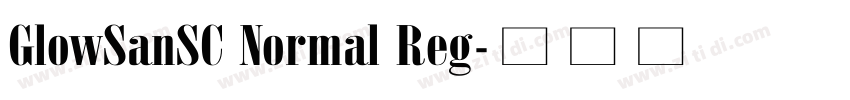 GlowSanSC Normal Reg字体转换